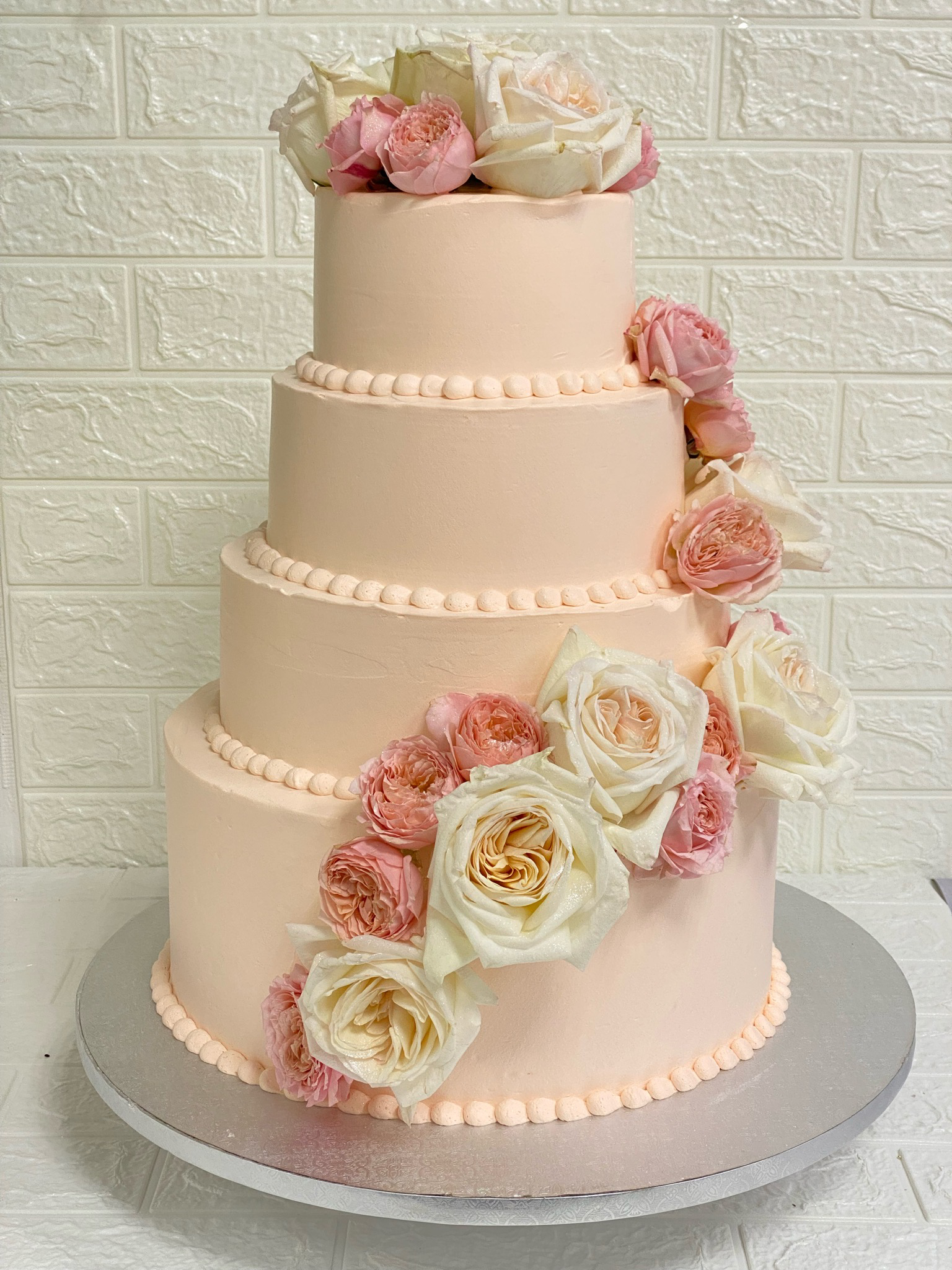 Peach Wedding Cake